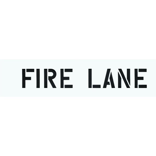 Hy-Ko "Fire Lane" Parking Lot Stencil, 3" Letters, Re-Usable Plastic, 24 X 5"