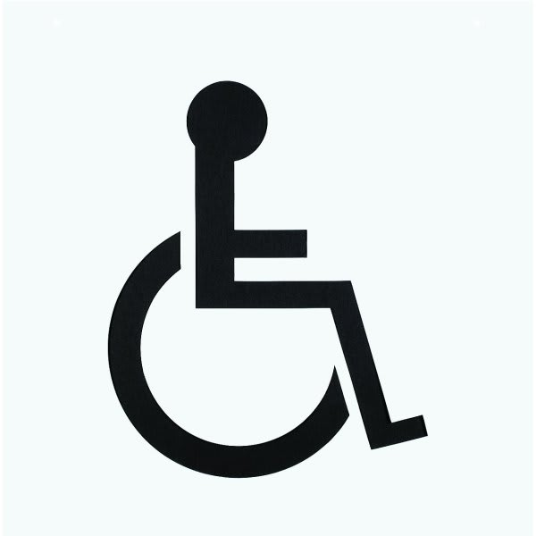 Hy-Ko Handicap Access Wheelchair Symbol Parking Lot Stencil, Reusable, 48 X 48"