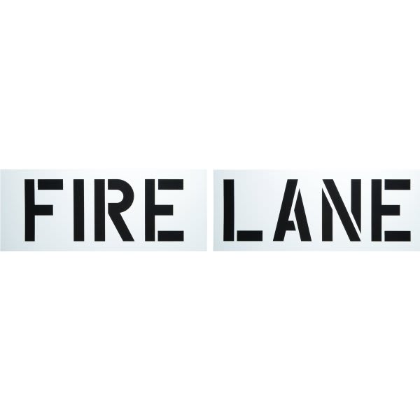 Hy-Ko "Fire Lane" Parking Lot Stencil, 12" Letters, 80 X 16"