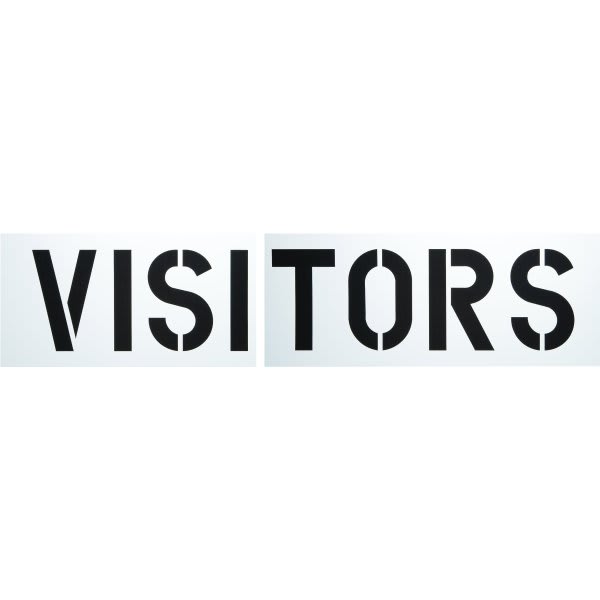 Hy-Ko "Visitors" Parking Lot Stencil, 12" Letters, 70 X 16"