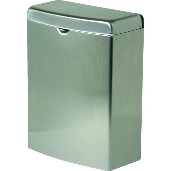 Bobrick® Surface-Mount Sanitary Napkin/Tampon Waste Bin (Stainless Steel)