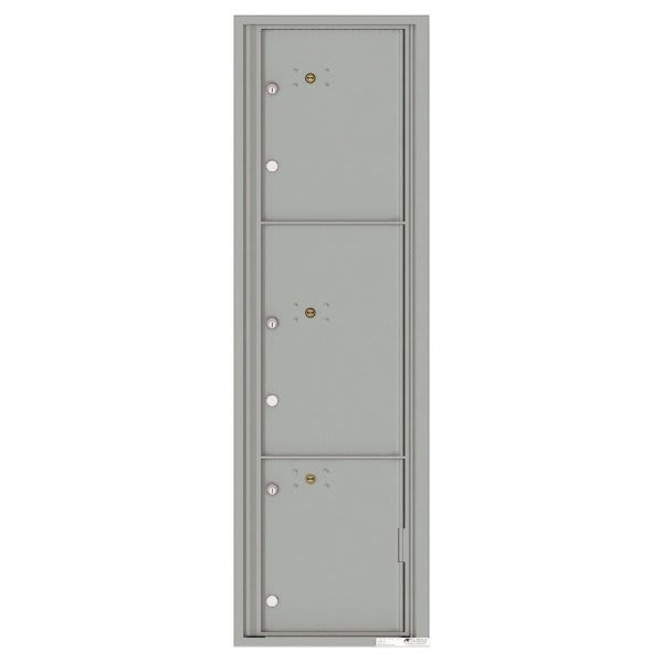 Florence Mfg Versatile 4c Mailbox, 16 High Suite, 3 Parcel Lockers, Silver