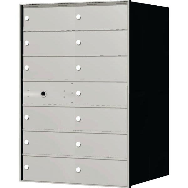 Florence Mfg 1400 Horizontal Front Load Mailbox - 1 Master Door, 13 Large Mailboxes