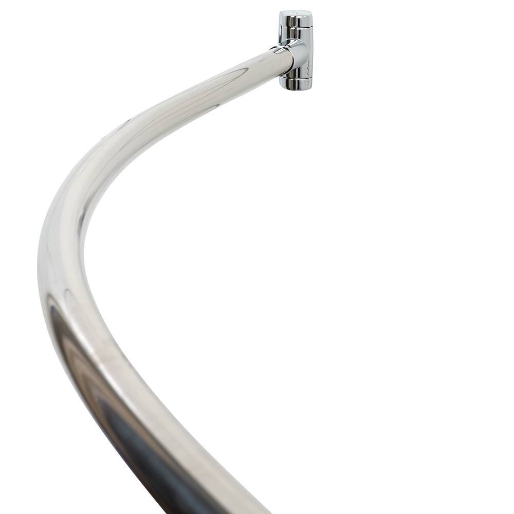 Ellipse 60" Polished Chrome Shower Rod 9" Bow