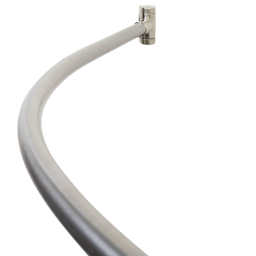 Ellipse 60" Brushed Nickel Shower Rod 9" Bow