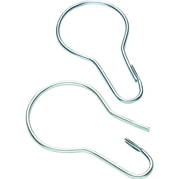 Chrome Shower Curtain Rings 24pk