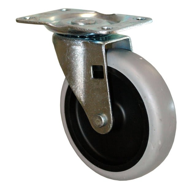 Rubbermaid Commercial 4 Inch  Swivel Plate Caster With Hardware Fg1011l20000