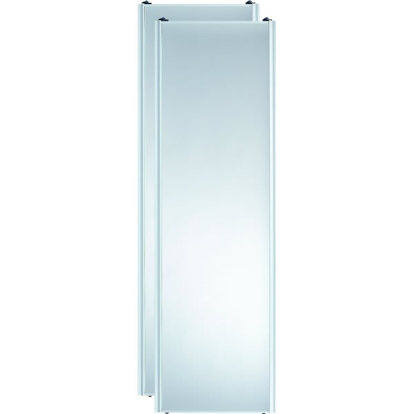 96" X 96" White Framed Mirror Closet Door, 230 Series