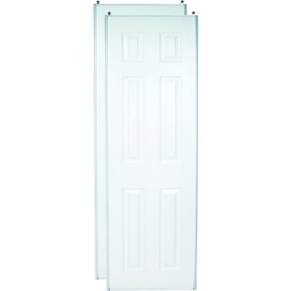 48" X 96" 6-Panel White Closet Bypass Door, 106 Series