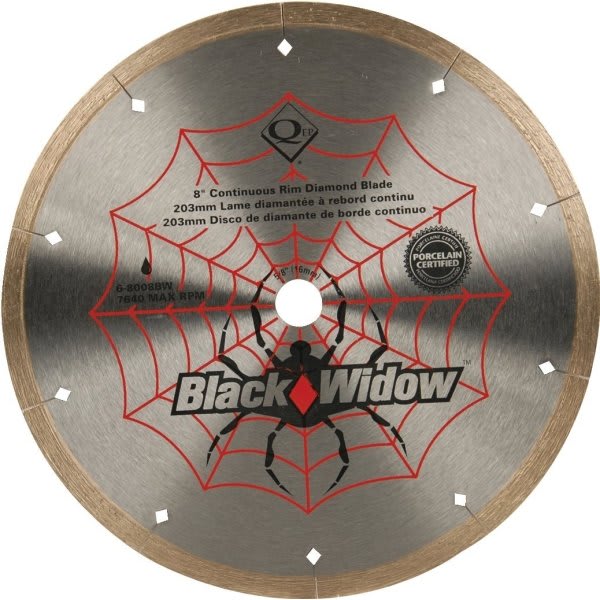 Qep® Black Widow 8 In. Tile Cutting Diamond Blade