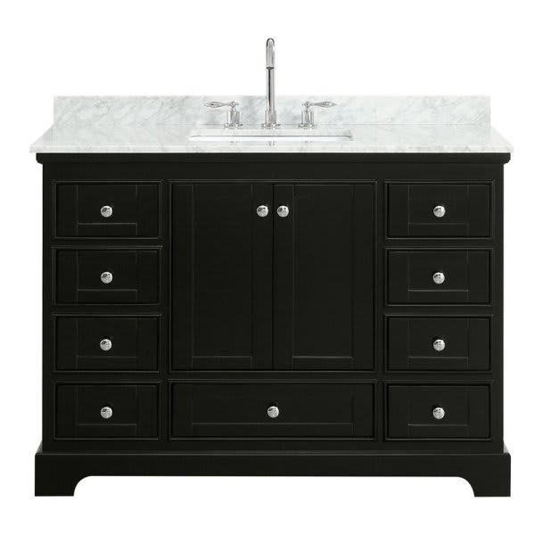 Wyndham Daria Dark Espresso Single Bath Vanity 60 With Square Sink And58 Mirror Hd Supply 