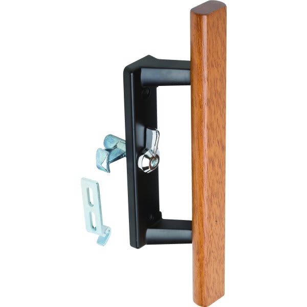 Sliding Glass Door Handle Flush Mount Mid Body Hook Black HD Supply