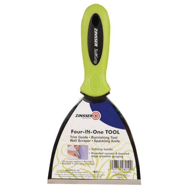Zinsser Softgrip 4-In-1 Wallpaper Trim Tool 4-1/2", Package Of 8
