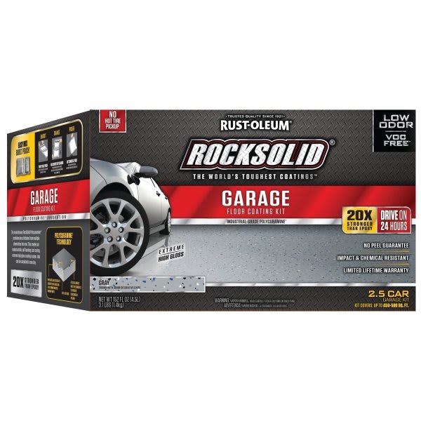 Rust-Oleum Rocksolid 152 Oz Gray 2.5 Car Polycuramine Garage Floor Kit