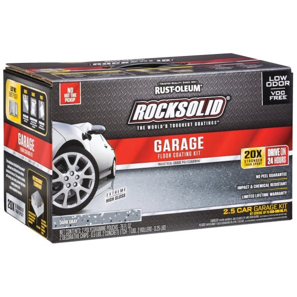 Rust-Oleum Rocksolid 152 Oz 2.5 Car Polycuramine Garage Floor Coating Kit