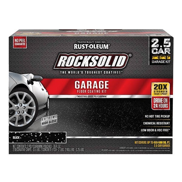 Rust-Oleum Rocksolid 152 Oz Black 2.5 Car Polycuramine Garage Floor Coating Kit