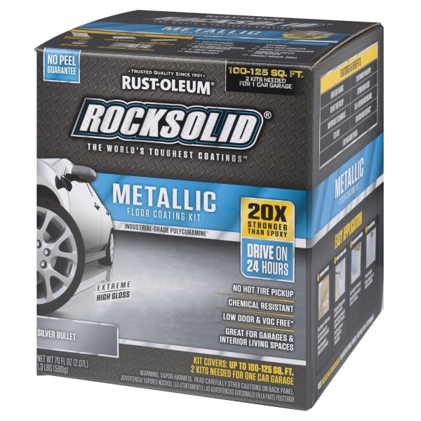 Rust-Oleum 70 Oz Metallic Silver Bullet Garage Floor Kit Package Of 2