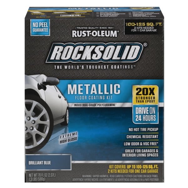 Rust-Oleum 70 Oz Metallic Brilliant Blue Garage Floor Kit Package Of 2