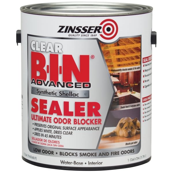 Zinsser 1 Gal B-I-N Advanced Sealer Odor Blocker Flat Clear 2pk