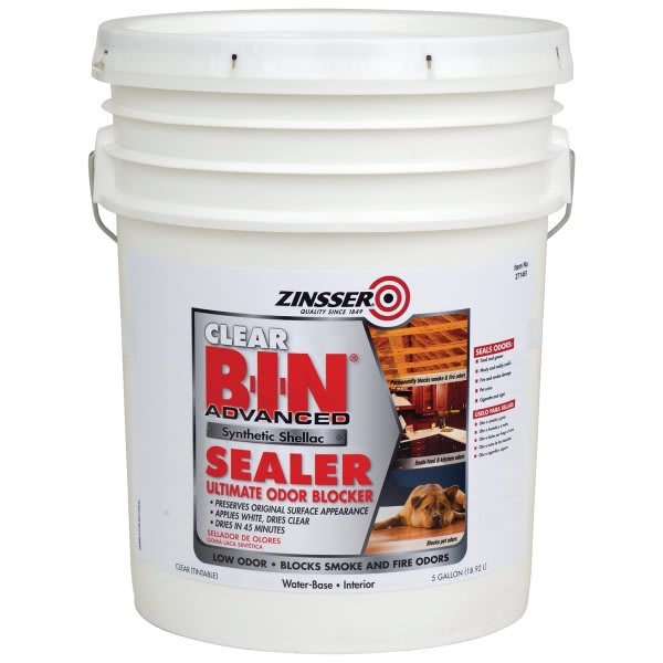 Zinsser 5 Gal B-I-N Advanced Sealer Odor Blocker Flat Clear 1pk