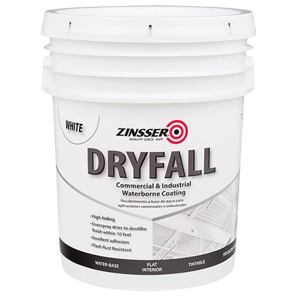 Zinsser 5 Gal Dryfall Commercial And Industrial Coating Flat White 1pk