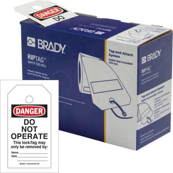 Brady Riptag™ Safety Tag Roll Do Not Operate  Package Of 250