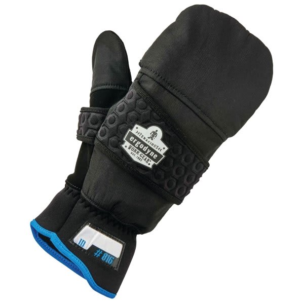 Ergodyne 816 S Black Thermal Flip-Top Gloves, Pair Of 1