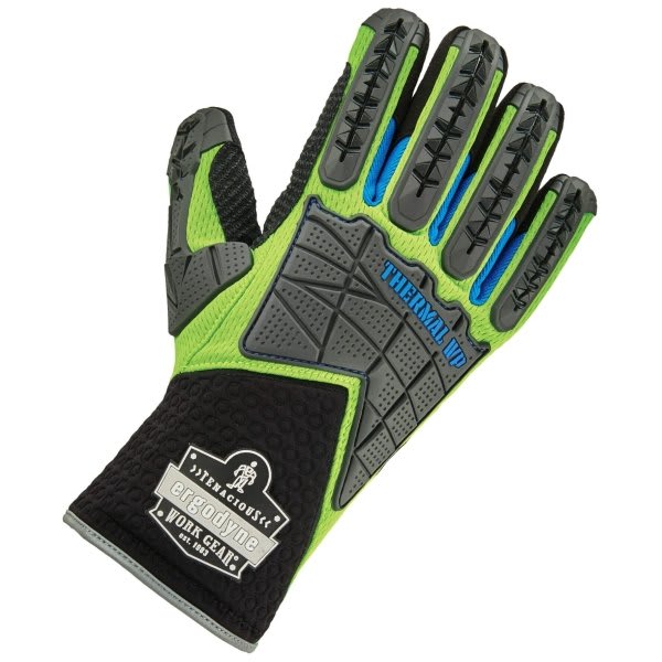 Ergodyne 925wp 2xl Lime Performance Dir + Thermal Wp Gloves, Pair Of 1