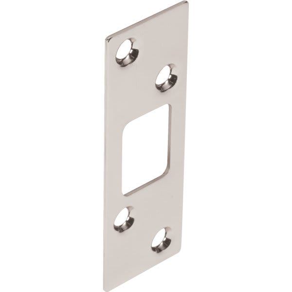 1-1/4w X 3-5/8"H Deadlock Strike Plate Nickel, Package Of 2