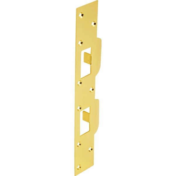 3-5/8" Double Entry Door Strike Plate Brass