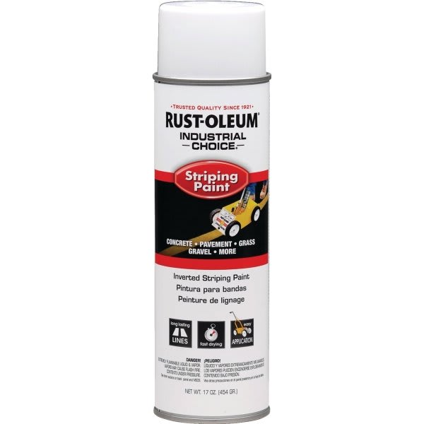 Rust-Oleum Traffic Spray Paint, White, 18 Oz., Case Of 6