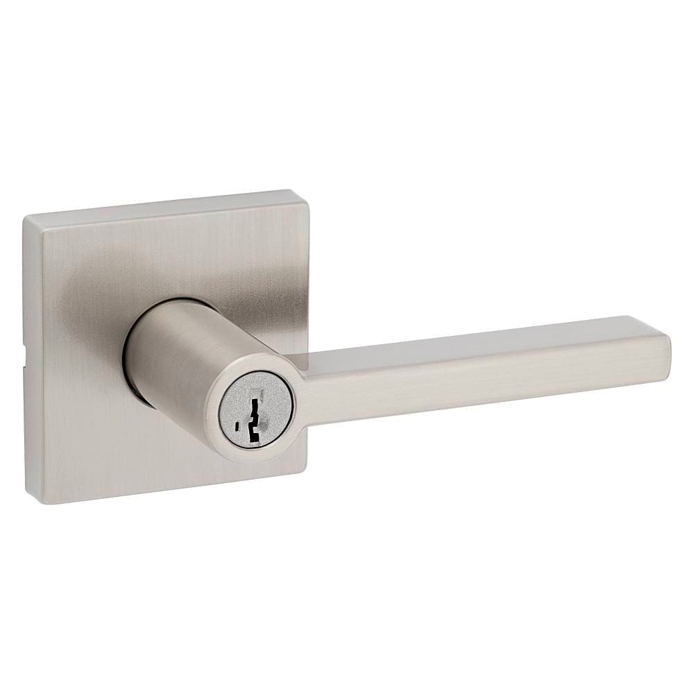 Kwikset Halifax Satin Nickel Keyed Entry Door Lever With Smartkey Security