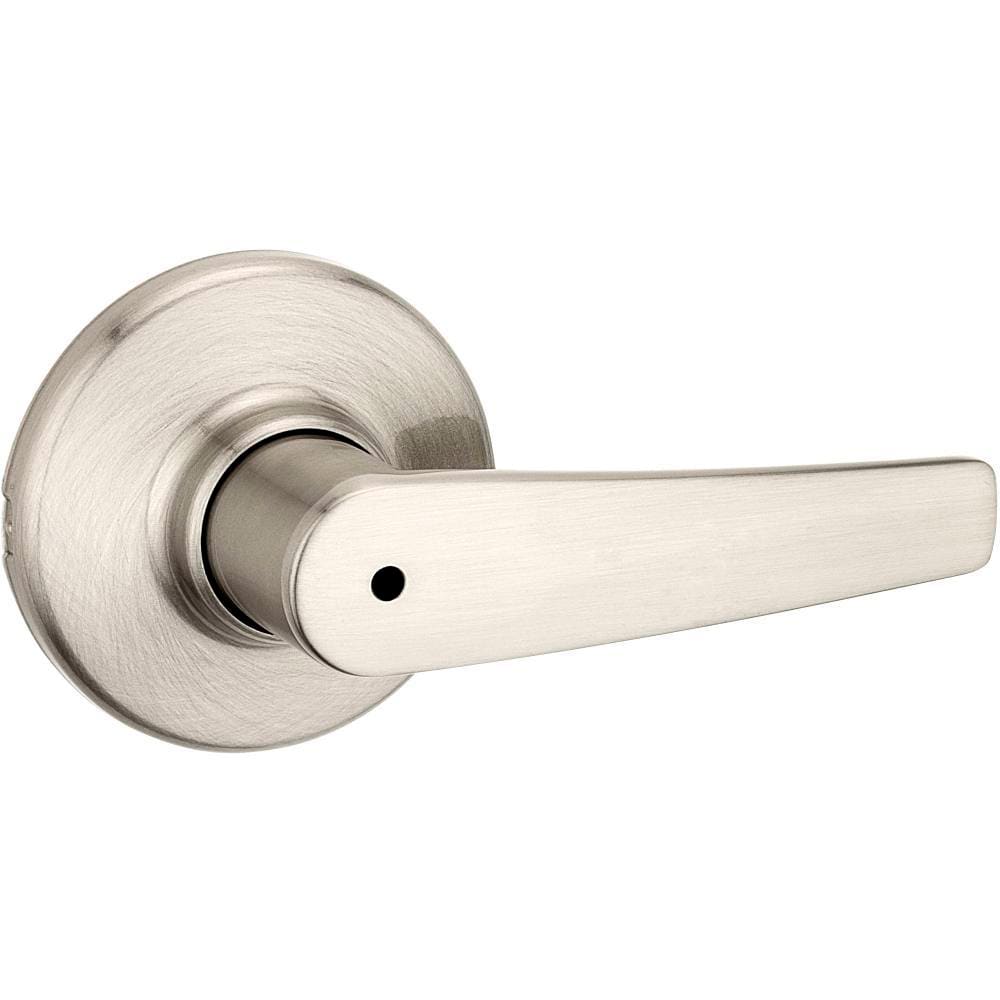 Kwikset Delta Satin Nickel Bed/Bath Privacy Door Lever
