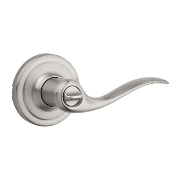 Kwikset Tustin Satin Nickel Keyed Entry Door Lever Featuring Smartkey Security