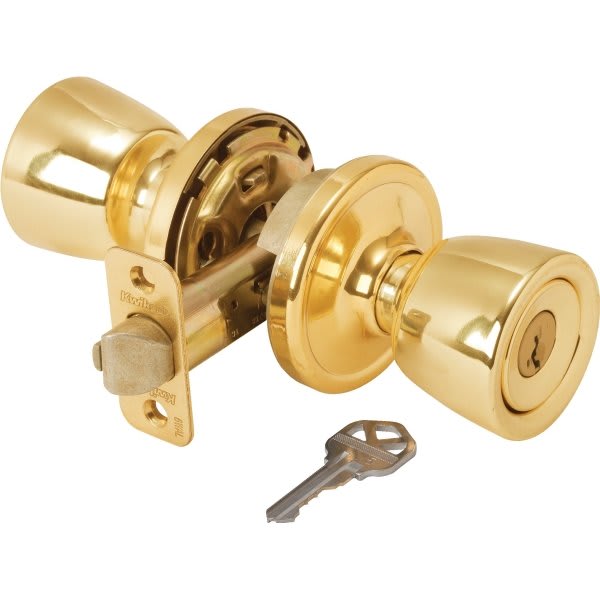 Kwikset® Abbey® Tubular Door Knob, Tulip, Storeroom, Grade 2, Satin