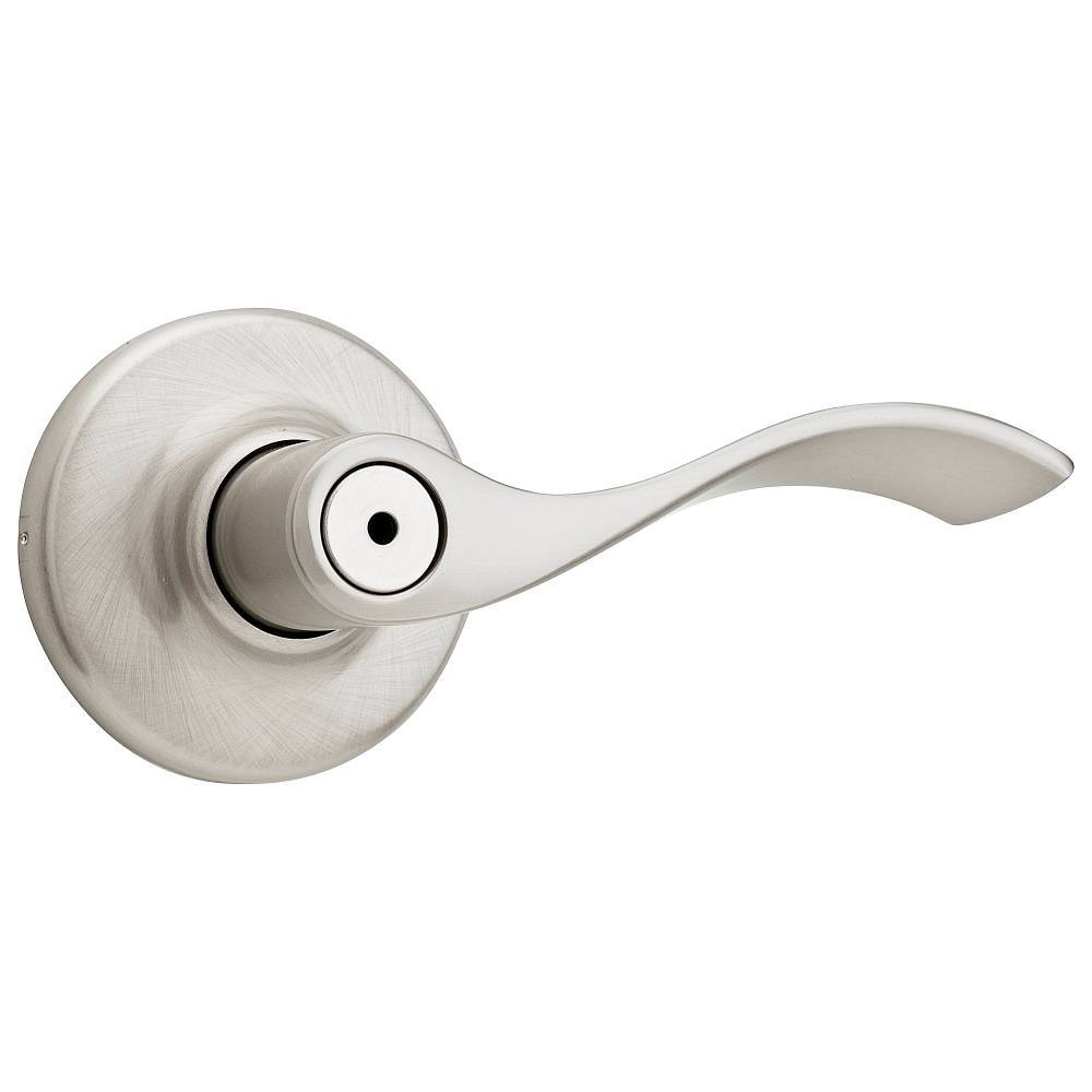 Kwikset Balboa Satin Nickel Bed/Bath Privacy Door Lever