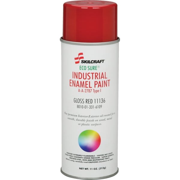 Eco-Sure Enamel Aerosol Paint Gloss Red 11136