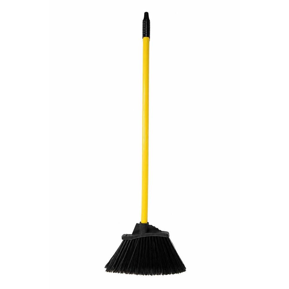 Renown Lobby Broom, Soft Flagged Tip Bristels, Steel Handle, 10 In., Black, Package Of 3