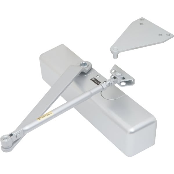 Shield Security® Size 2-6 Heavy-Duty Hydraulic Door Closer, Aluminum