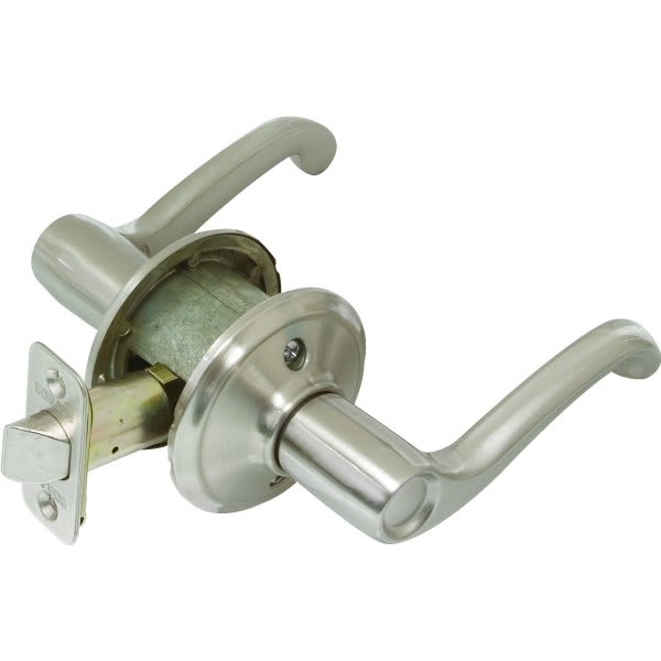 Schlage® Flair F Series Lever, Passage, Grade Aaa, Satin Nickel
