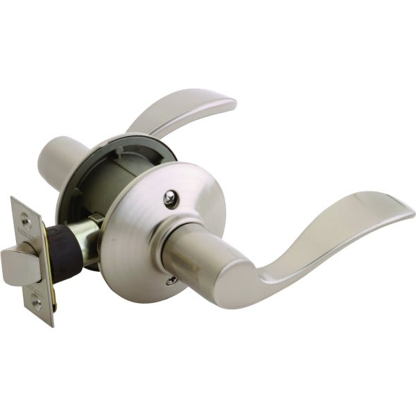 Schlage® Accent F Series Lever, Passage, Grade Aaa, Metal, Satin Nickel