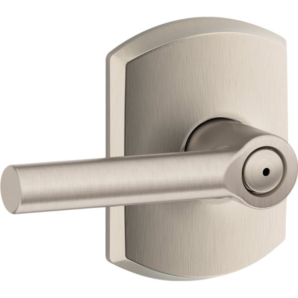 Schlage® Flair F Series Lever, Privacy, Grade AAA, Satin Nickel HD Supply