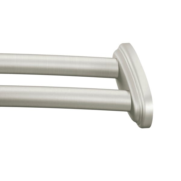 Moen Brushed Nickel Double Adjustable Curved Shower Rod
