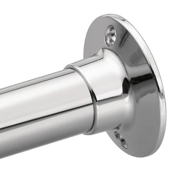 Moen 60" Brushed Nickel Adjustable Curved Shower Rod HD Supply