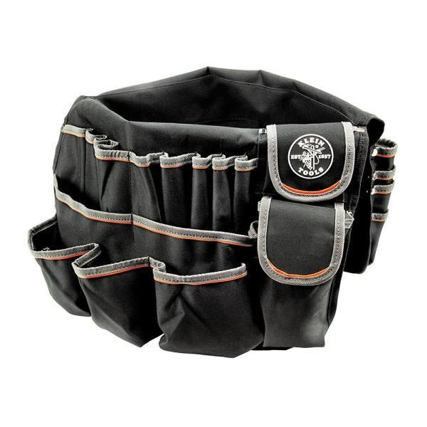 Klein Tools® Bucket Bag Black With Gray And Orange Trim