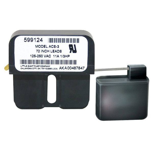 Little Giantacs-3 In Pan Overflow Detection Switch, 125-250v Ac/Dc, 72"Lead