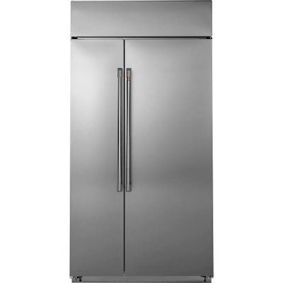 CafÃ© 48" Smart Built-In Side-By-Side Refrigerator, Ice Maker, Stainless Steel