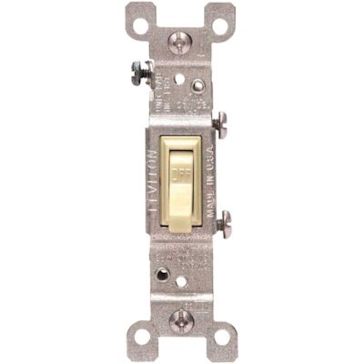 Leviton 15 Amp Single Pole Switch, Ivory (10-Pack) 1451-2IM