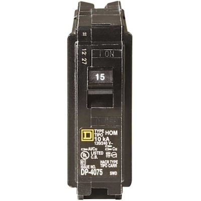 Square D Homeline 15 Amp Single-Pole Circuit Breaker(HOM115CP)