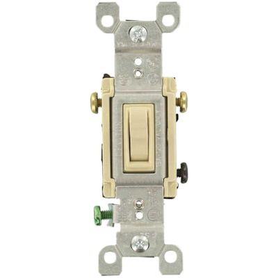 Leviton 15 Amp 3-Way Toggle Switch, Ivory (6-Pack) 1453-2IM